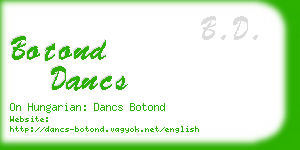 botond dancs business card